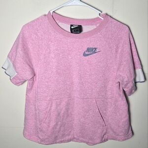 Women's Vintage Nike Black Label Tag Short Sleeve Sweatshirt, Medium